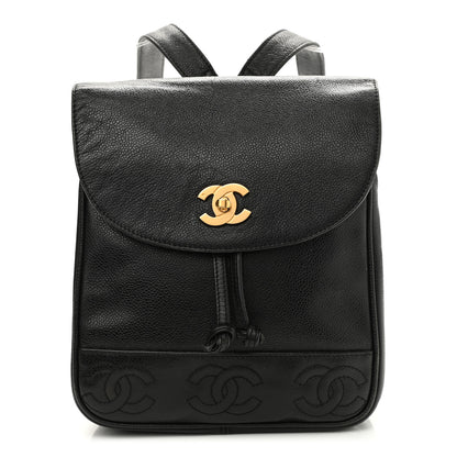 Chanel Caviar CC Backpack Black 1 of 10