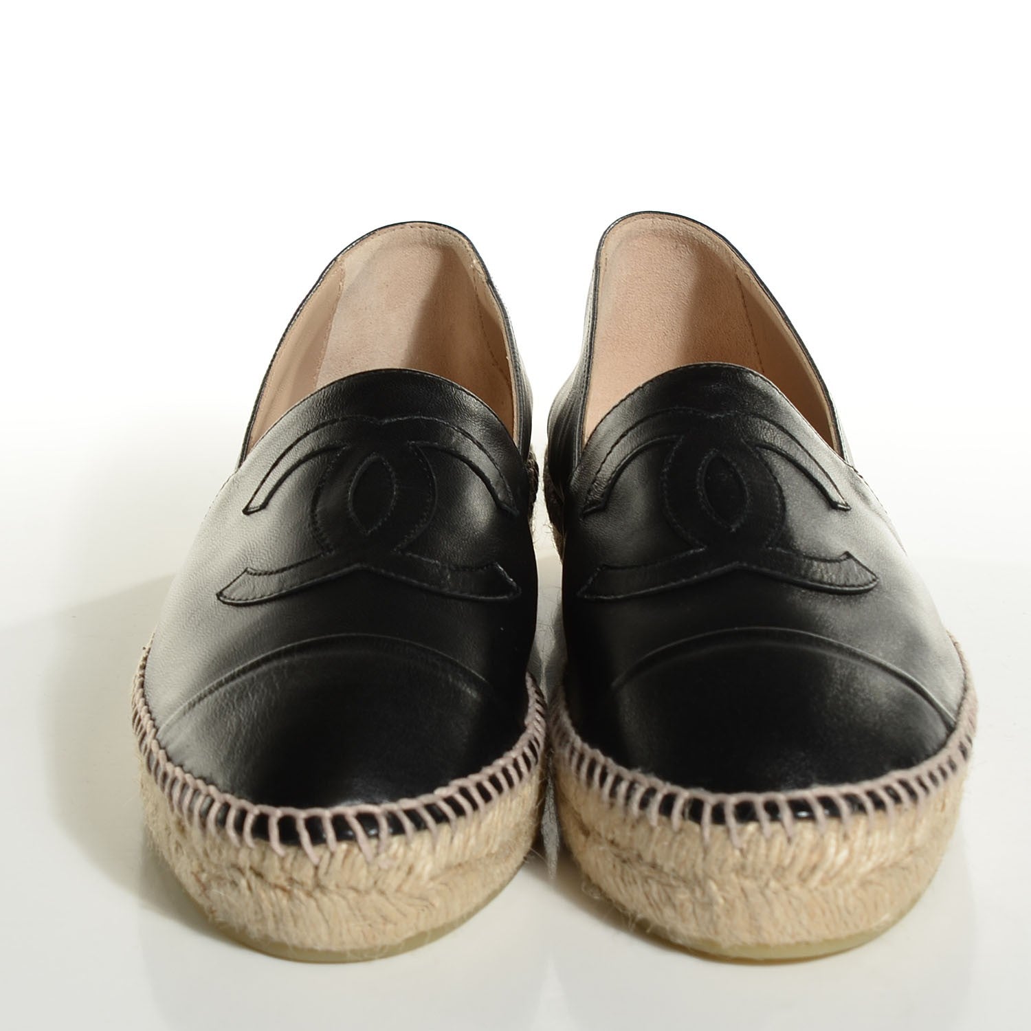 Chanel Lambskin CC Espadrilles 40 Black 2 of 8