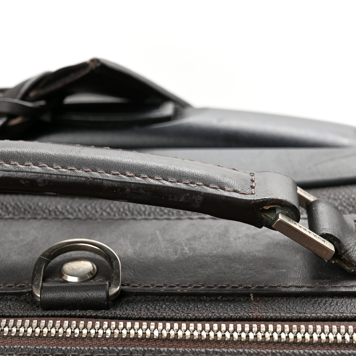 Smoked Haymarket Check Carry-On Suitcase Chocolate