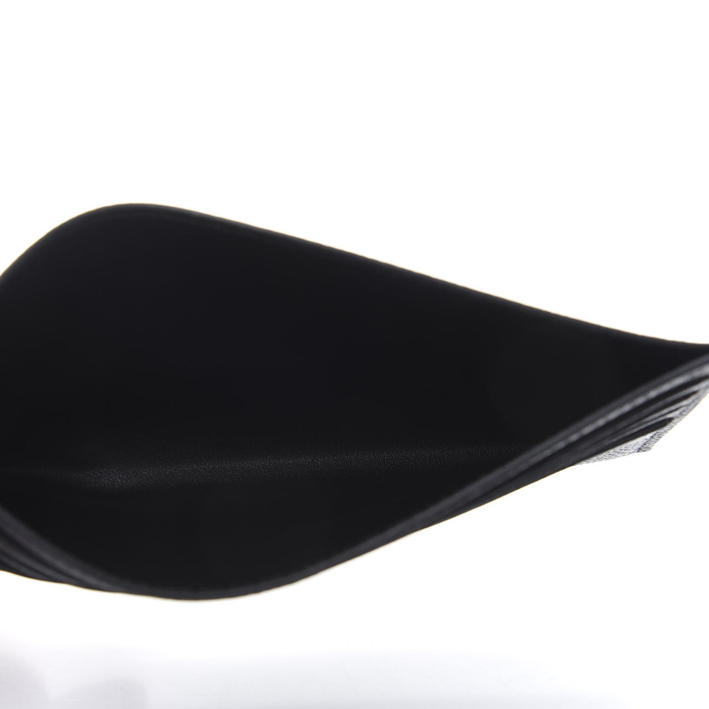 Calfskin Felicie Chain Wallet Card Holder Insert Black