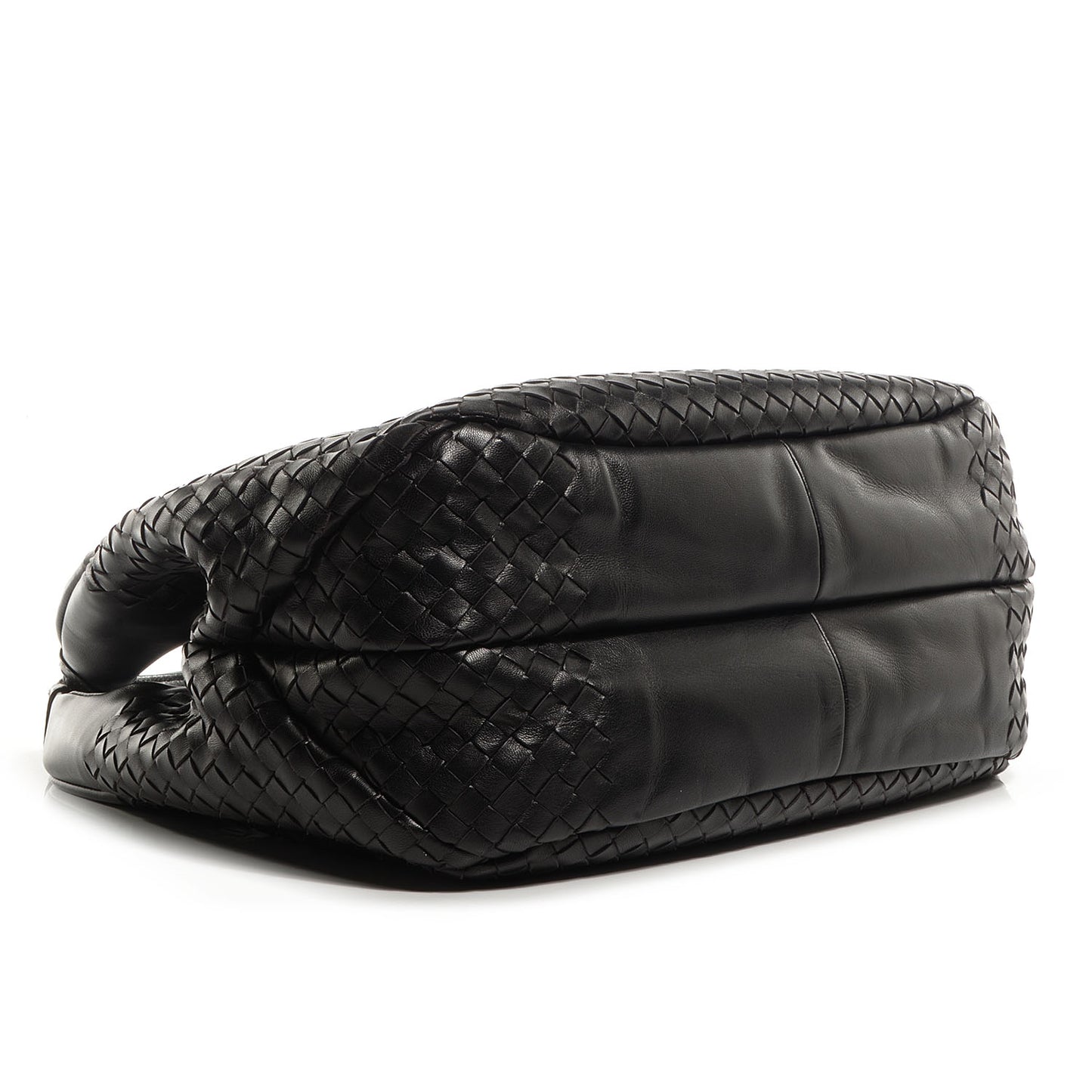Nappa Intrecciato Medium Campana Hobo Black