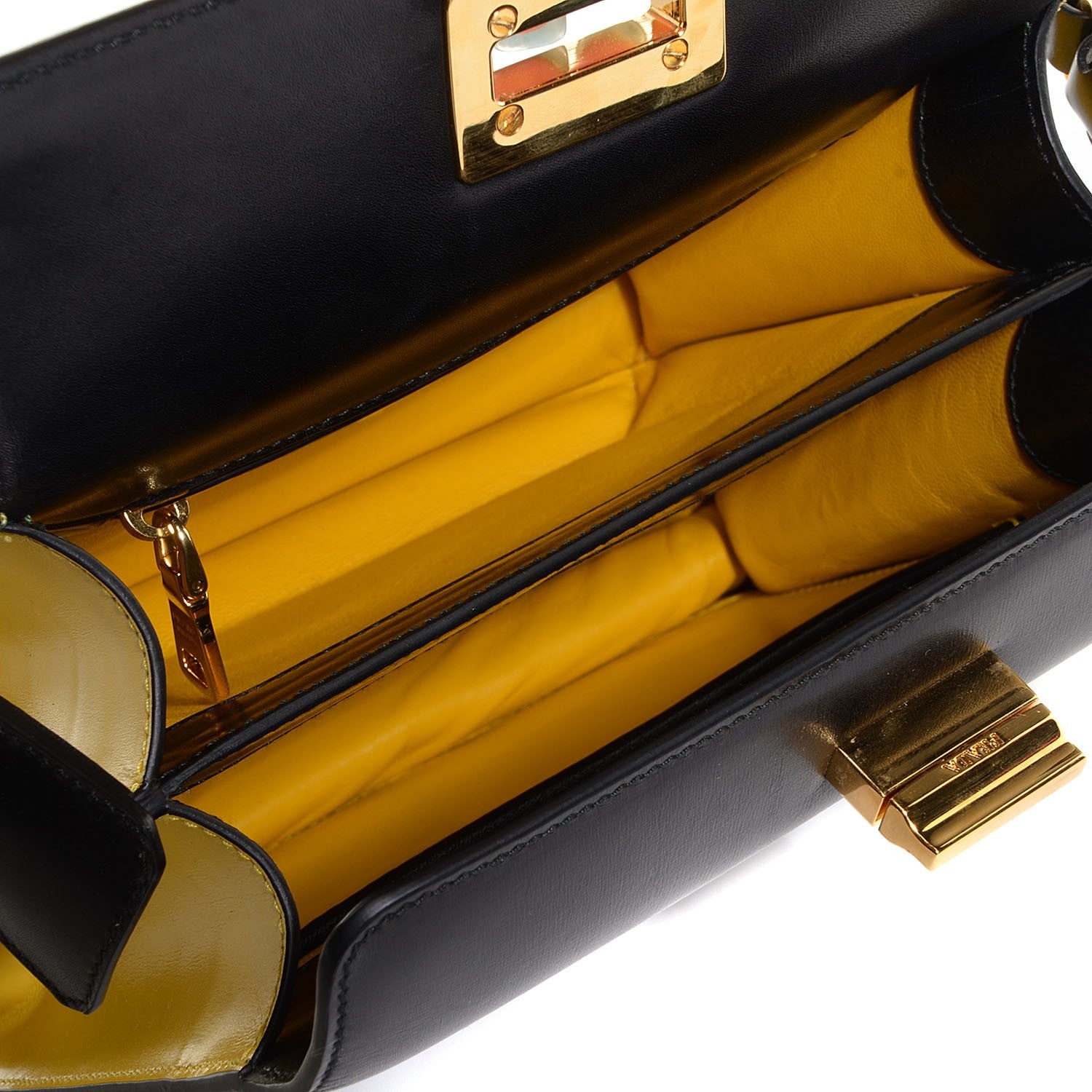 Prada Box Calfskin Bi-Color Shoulder Bag 5 of 8