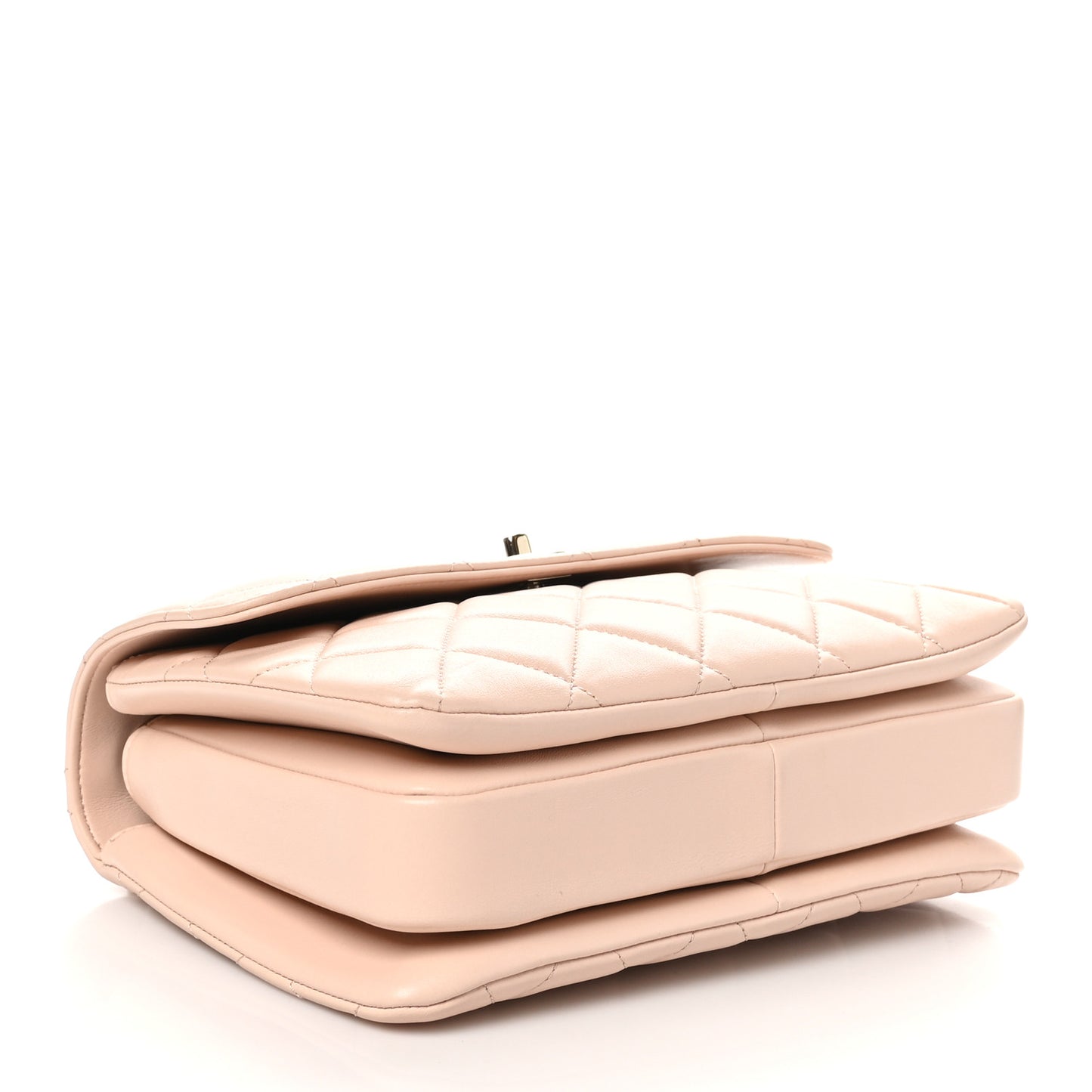 Lambskin Quilted Small Trendy CC Flap Dual Handle Bag Light Pink