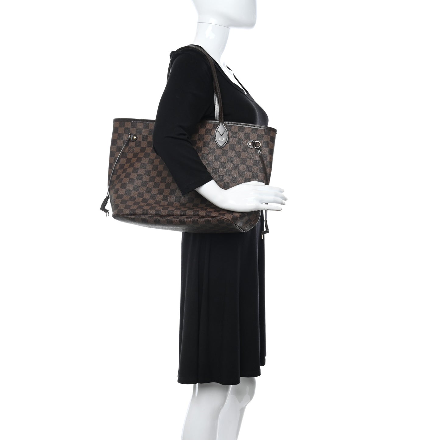 Damier Ebene Neo Neverfull MM Rose Ballerine