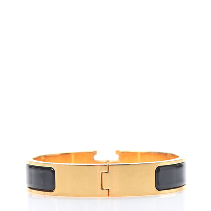 Hermes Enamel Narrow Clic Clac H Bracelet PM Black 2 of 5