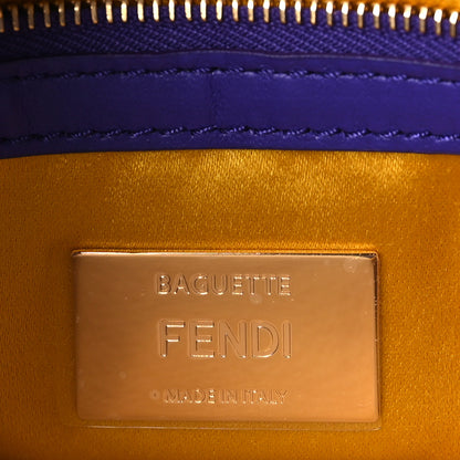 Fendi Sequin Paillettes Shiny Nappa Sex and the City Baguette Viola Purple Rain 6 of 9