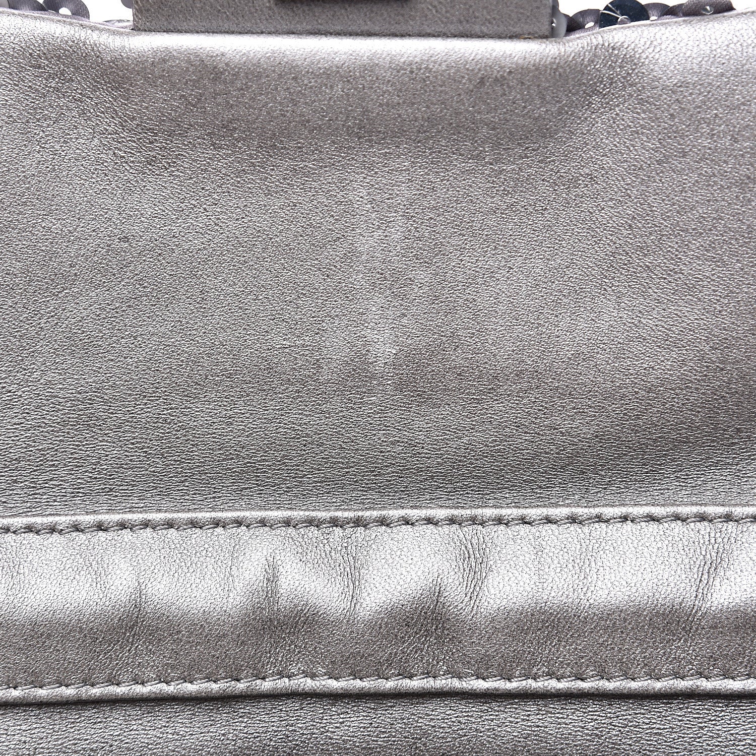 Chanel Sequin Medium Single Flap Silver 13 of 14