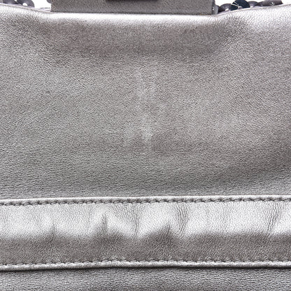 Chanel Sequin Medium Single Flap Silver 13 of 14