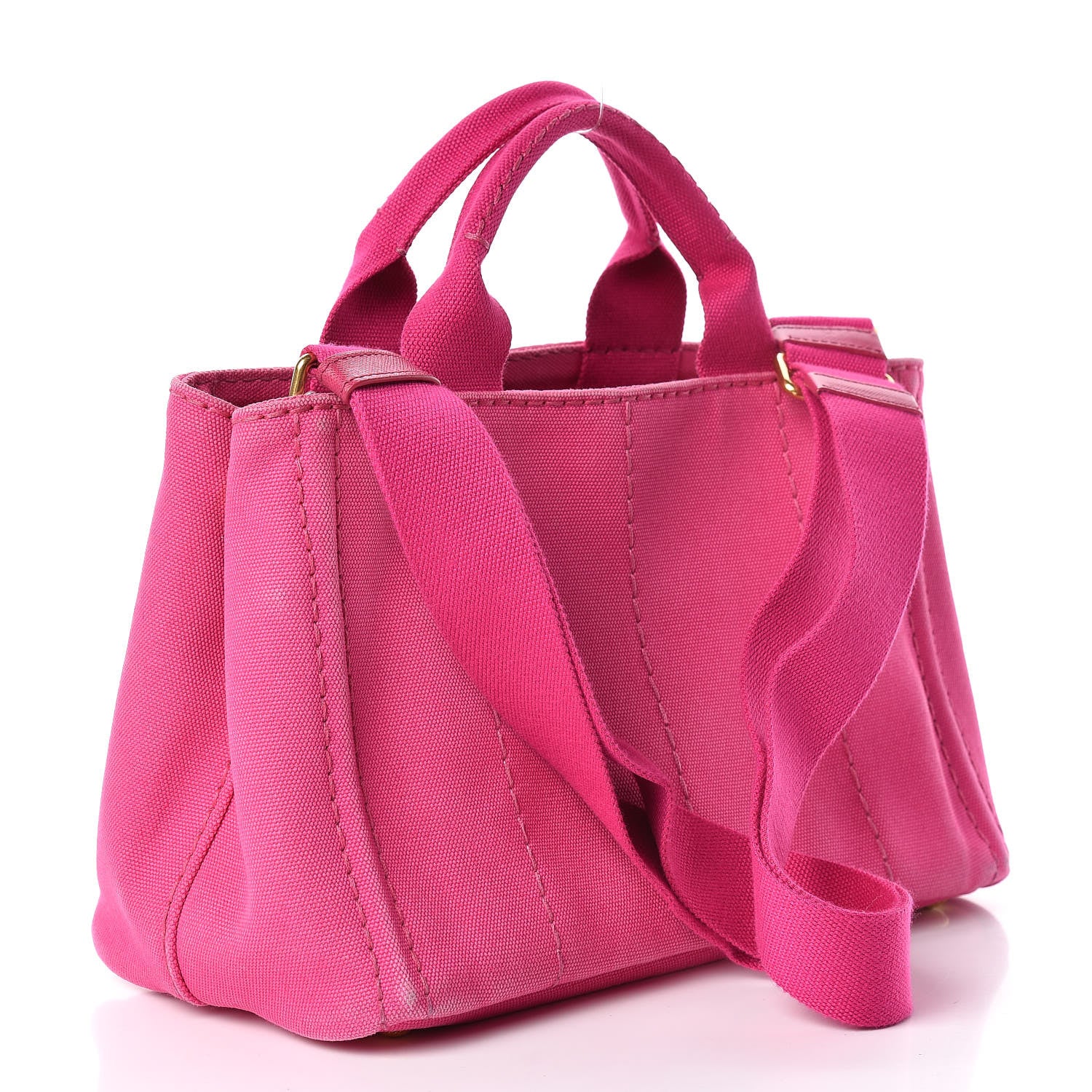 Prada Canapa Small Logo Tote Fuxia 3 of 17