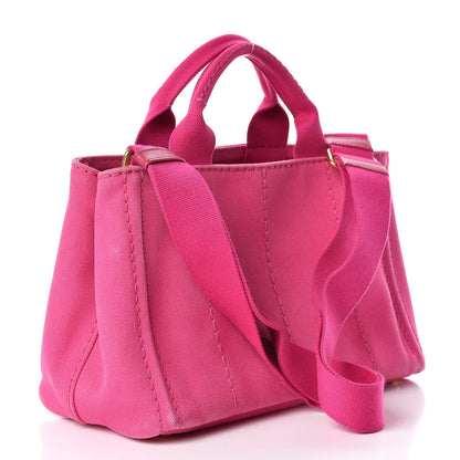 Prada Canapa Small Logo Tote Fuxia 3 of 17