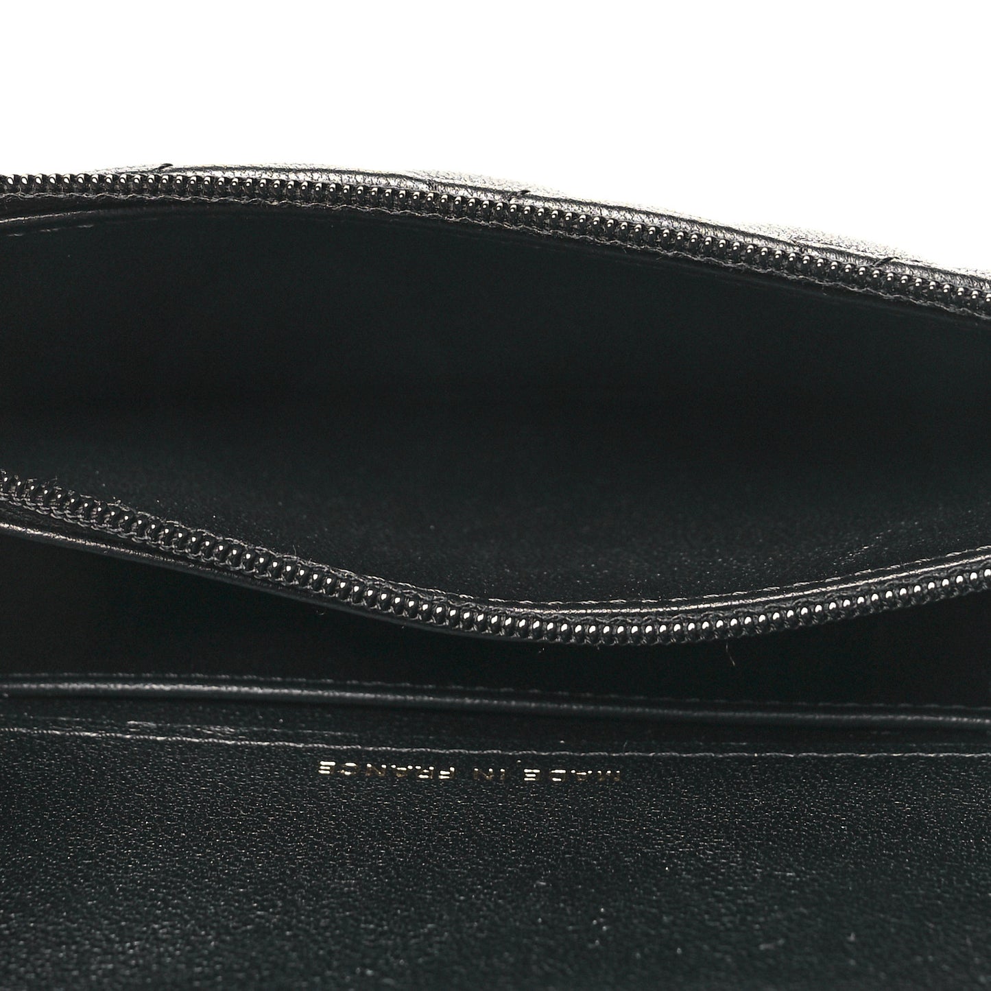 Lambskin Quilted Flap Phone Holder With Chain Black
