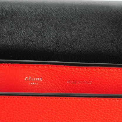 Celine Drummed Calfskin Suede Medium Trapeze Vermillion 4 of 7