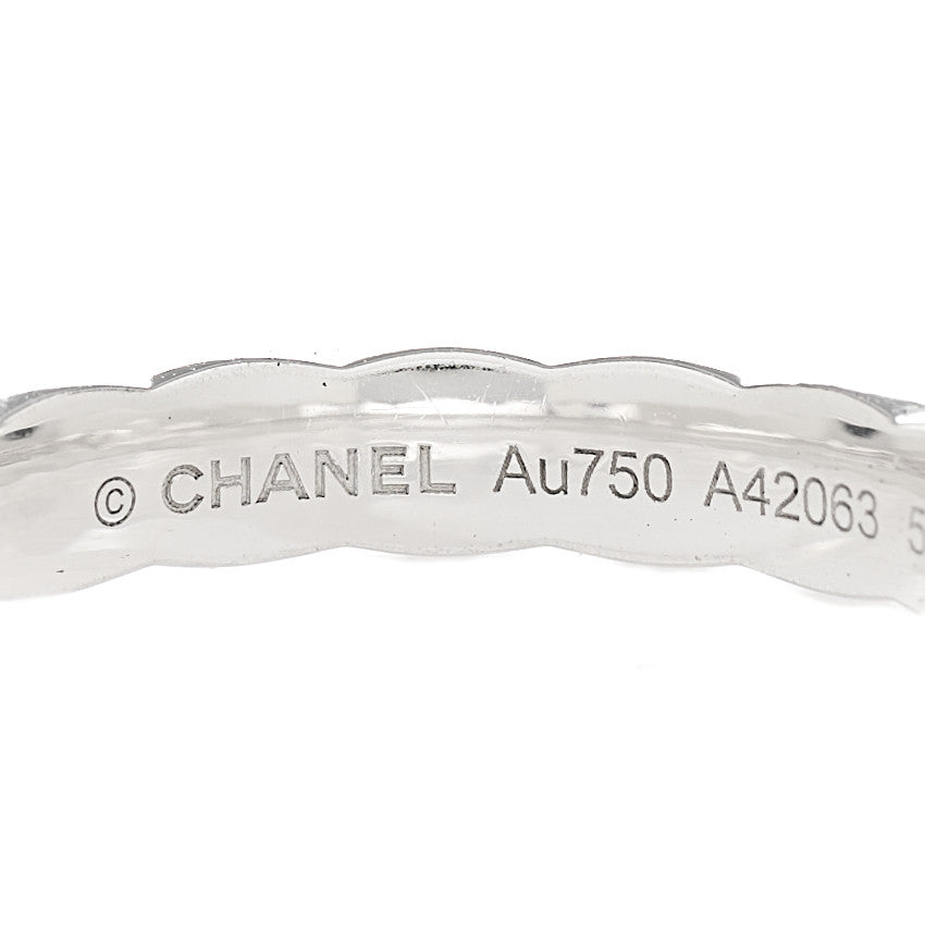 Chanel 18K White Gold Diamond Mini Coco Crush Ring 51 5.75 5 of 5