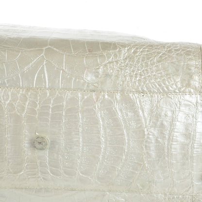 Nancy Gonzalez Crocodile Top Handle Bag Silver 10 of 11