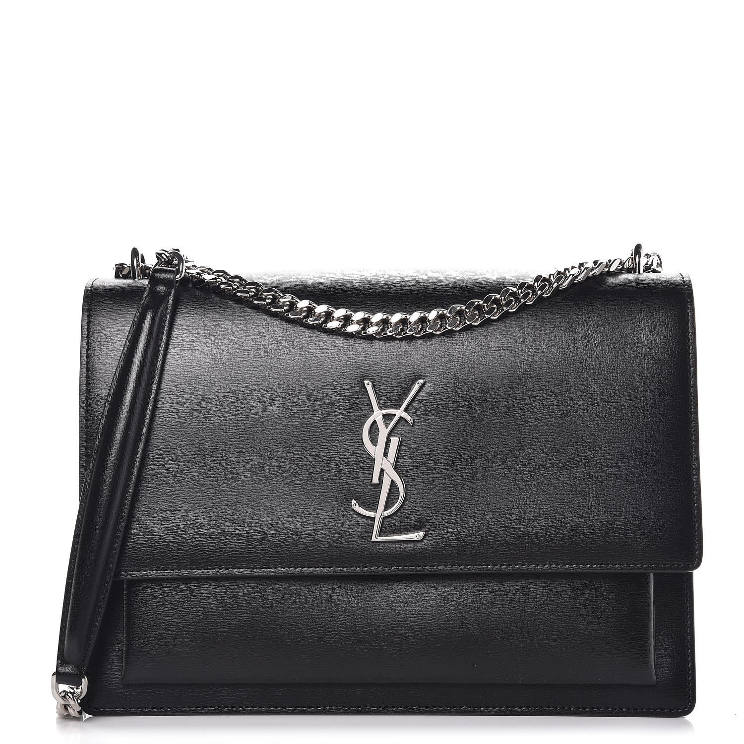Saint Laurent Calfskin Large Monogram Sunset Black 1 of 7