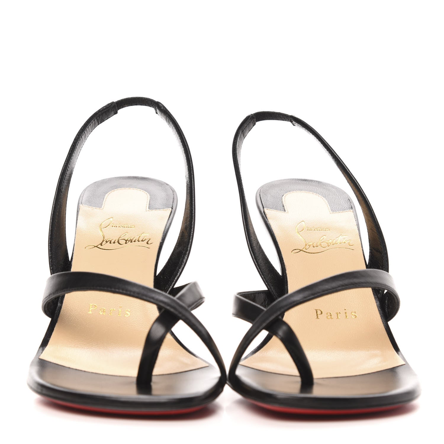 Christian Louboutin Kid Taralita 85 Thong Sandals 36 Black 3 of 8