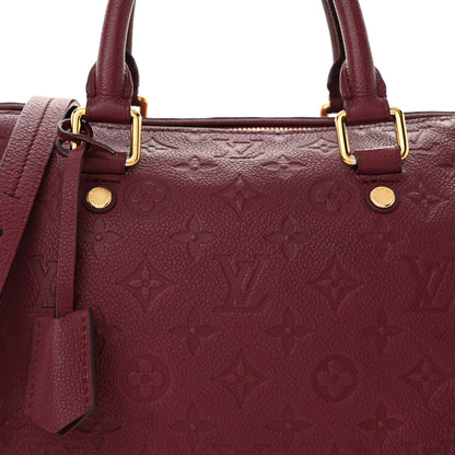 Louis Vuitton Empreinte Monogram Speedy Bandouliere 25 Wine 7 of 11