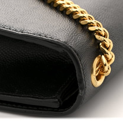 Saint Laurent Grain De Poudre Small Monogram Kate Satchel Black 11 of 13