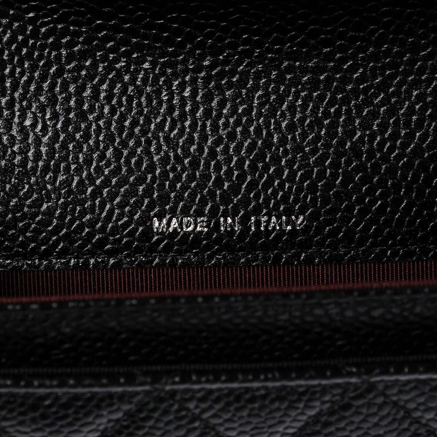 Caviar Quilted Flap Card Holder Black