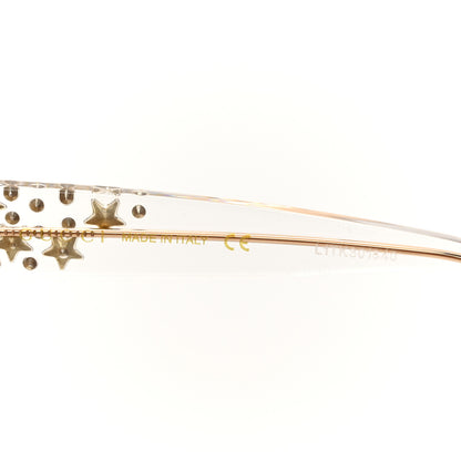 Gucci Acetate Crystal Oversize Mirrored Star Sunglasses GG0116S Ivory 6 of 8