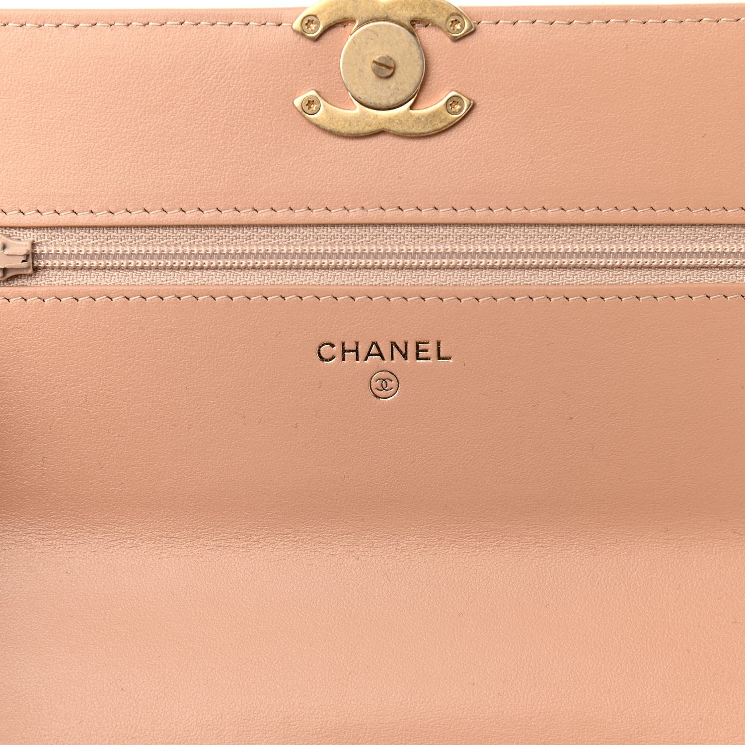 Chanel Calfskin Quilted Perfect Fit Wallet On Chain WOC Beige 6 of 11