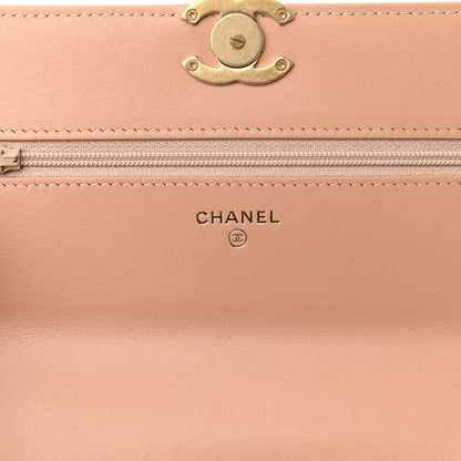 Chanel Calfskin Quilted Perfect Fit Wallet On Chain WOC Beige 6 of 11