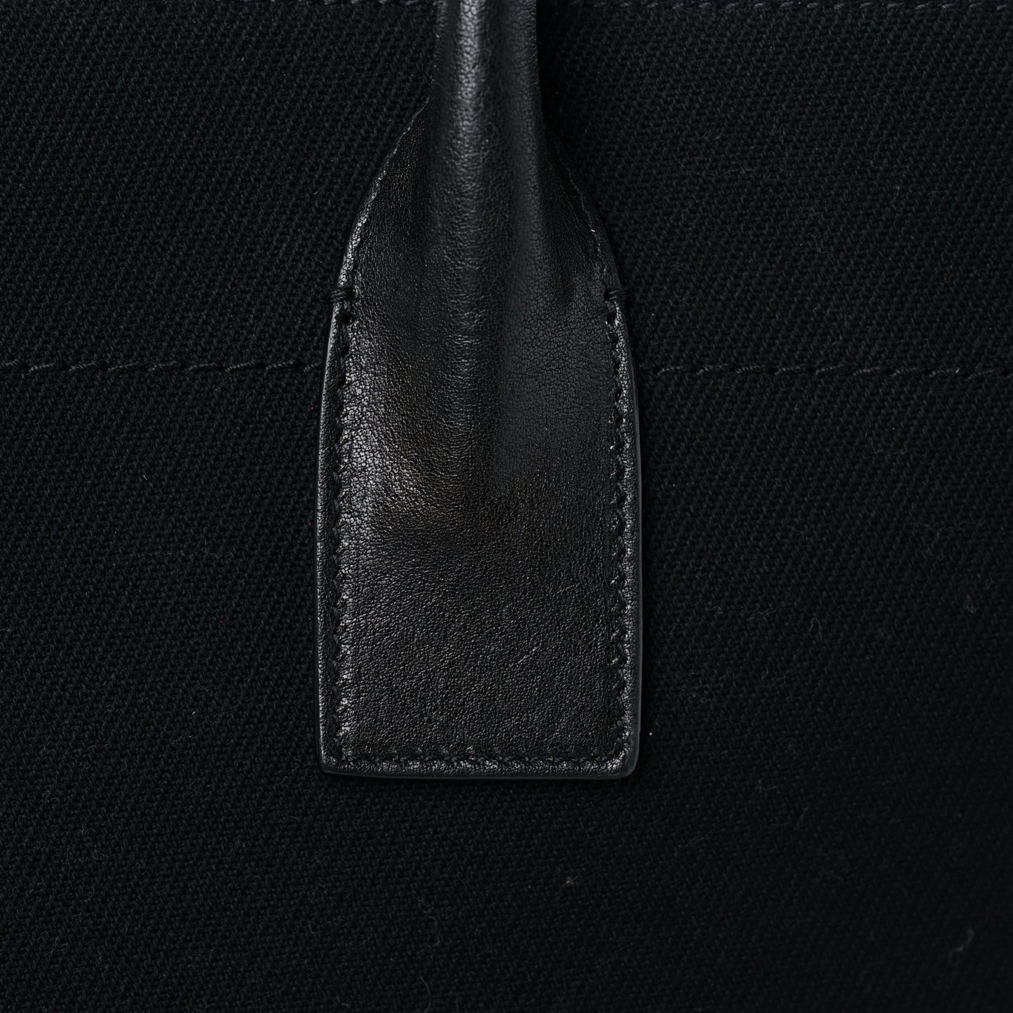 Linen Calfskin Rive Gauche Tote Black