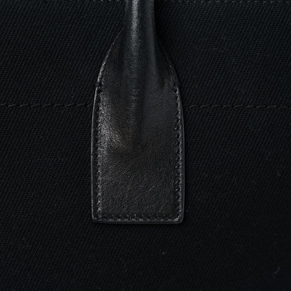 Saint Laurent Linen Calfskin Rive Gauche Tote Black 14 of 14