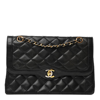 Chanel Lambskin Quilted Medium Double Flap Black 1 of 6