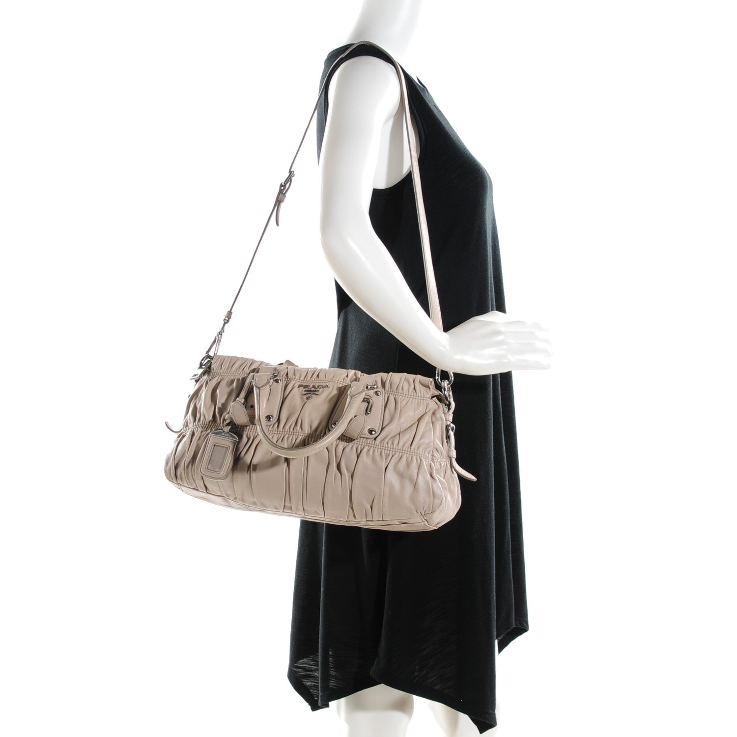 Prada Nappa Gaufre Shopping Satchel Pomice 2 of 15