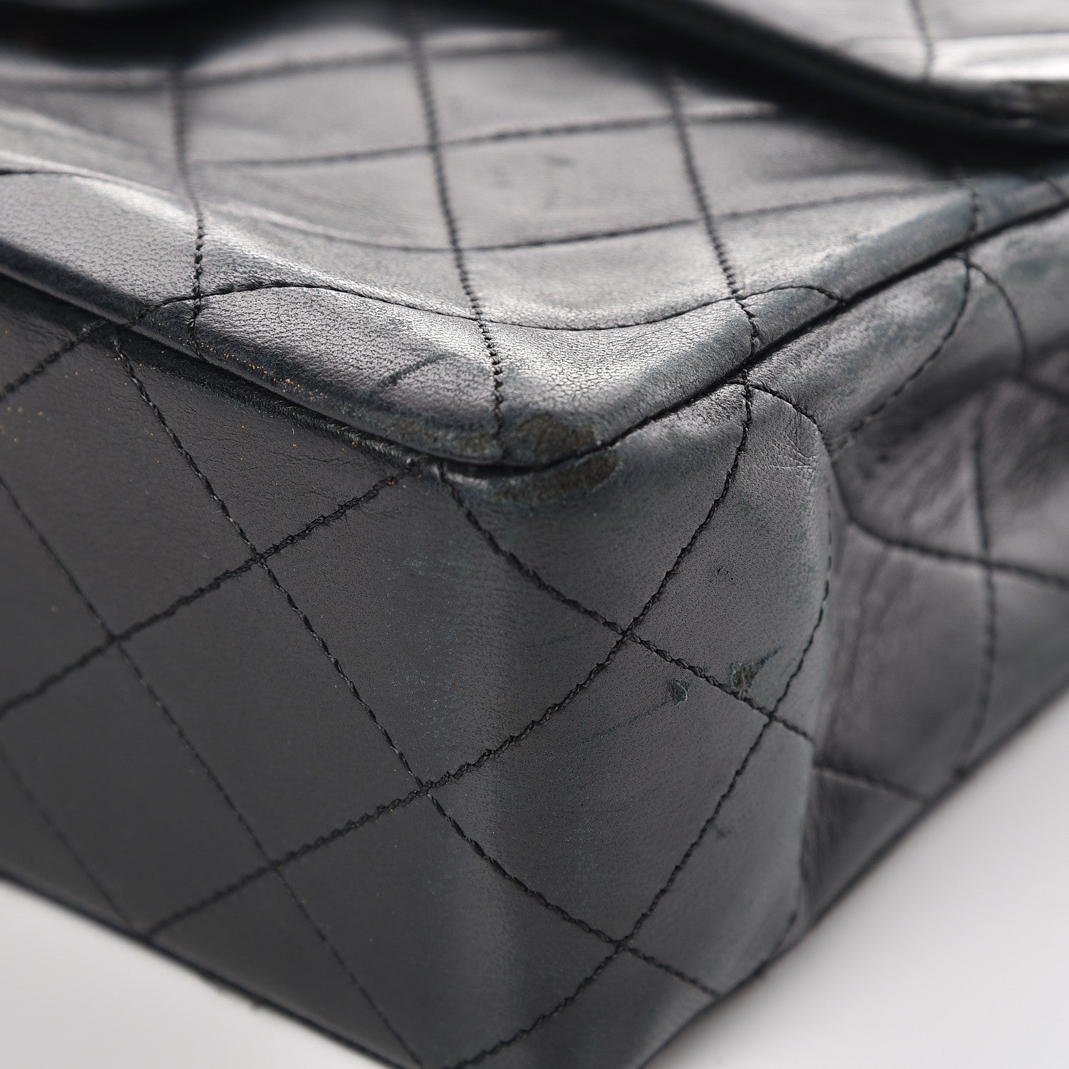 Chanel Lambskin Quilted Medium Double Flap Black 16 of 20