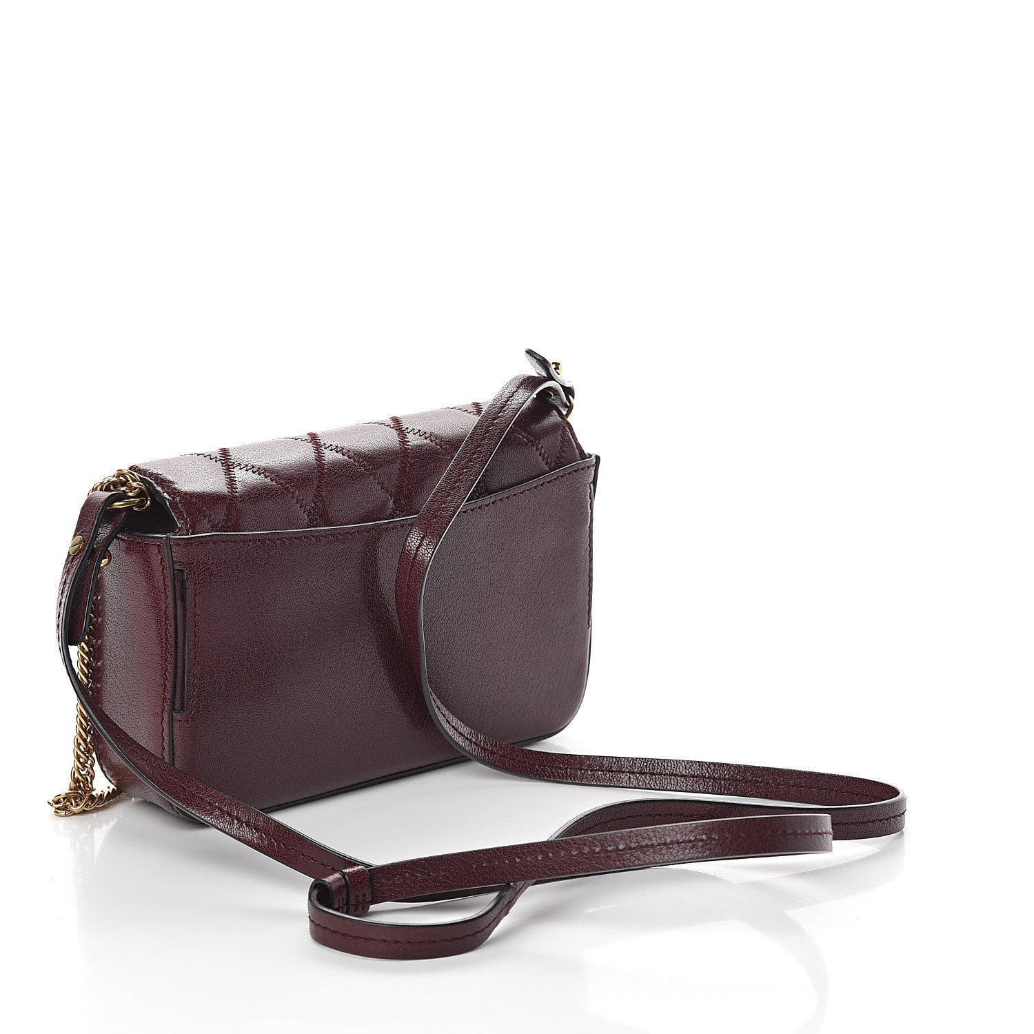 Givenchy Goatskin Quilted GV3 Mini Pocket Convertible Bag Aubergine 2 of 7