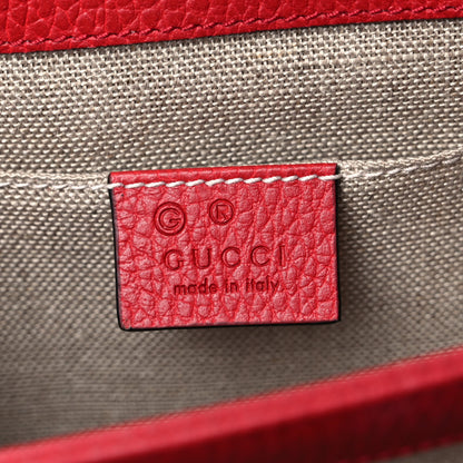 Gucci Dollar Calfskin Small Interlocking G Shoulder Bag Red 6 of 12