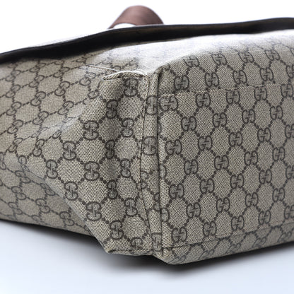 Gucci GG Plus Monogram Messenger Diaper Bag Dark Brown 10 of 13