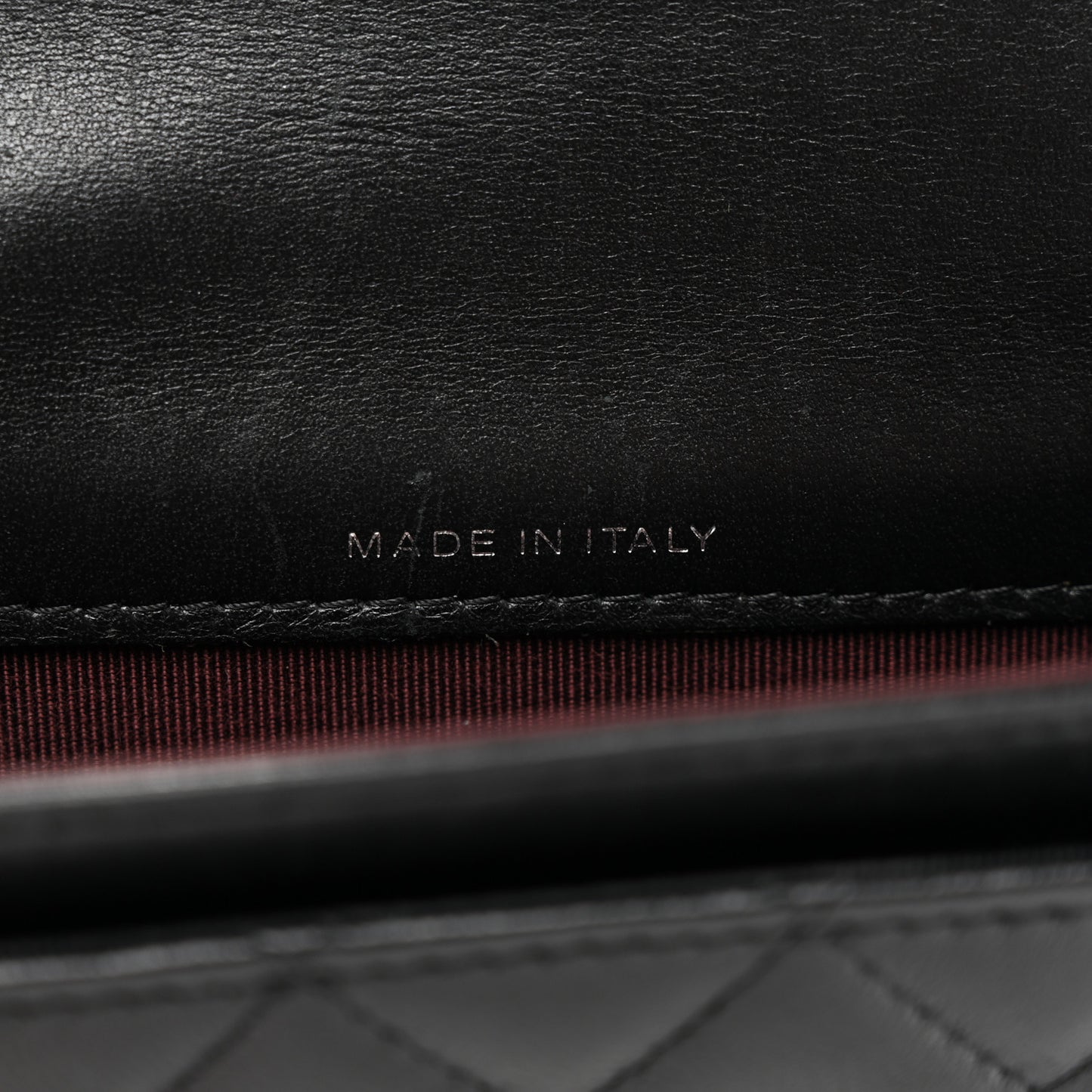 Lambskin Quilted Flap Card Holder Wallet Black