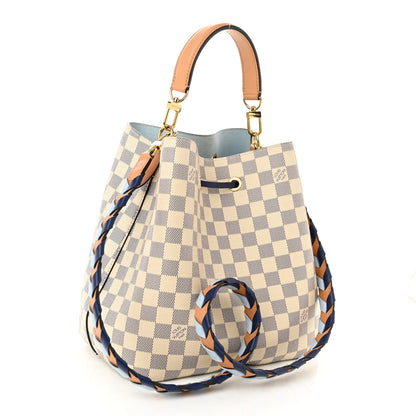 Louis Vuitton Damier Azur Braided Neonoe MM Blue 3 of 11