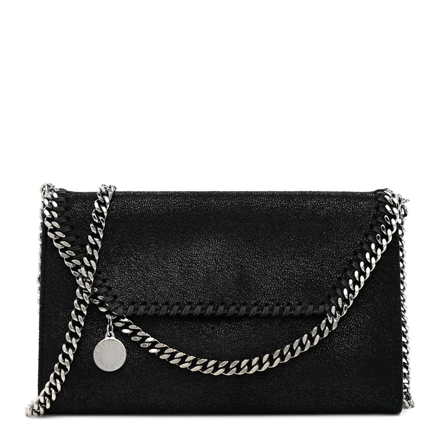 Stella McCartney Shaggy Deer Mini Falabella Crossbody Bag Black 1 of 11