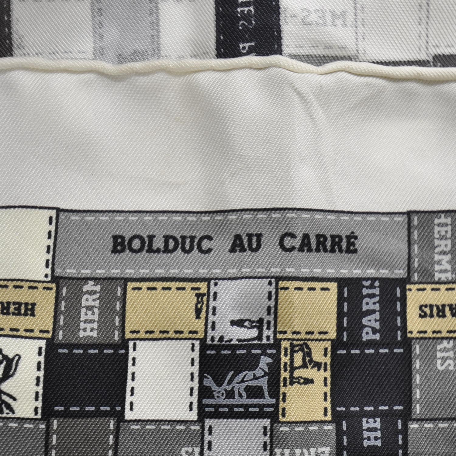Hermes Silk Bolduc Au Carre Scarf 90 Black 3 of 6