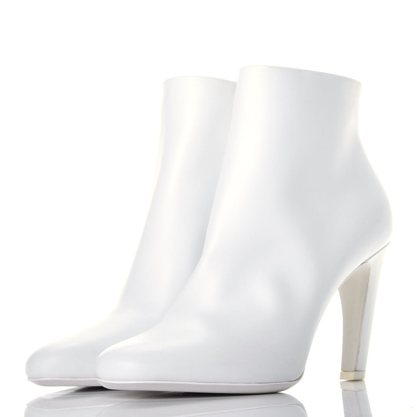 Calfskin Ankle Boots White