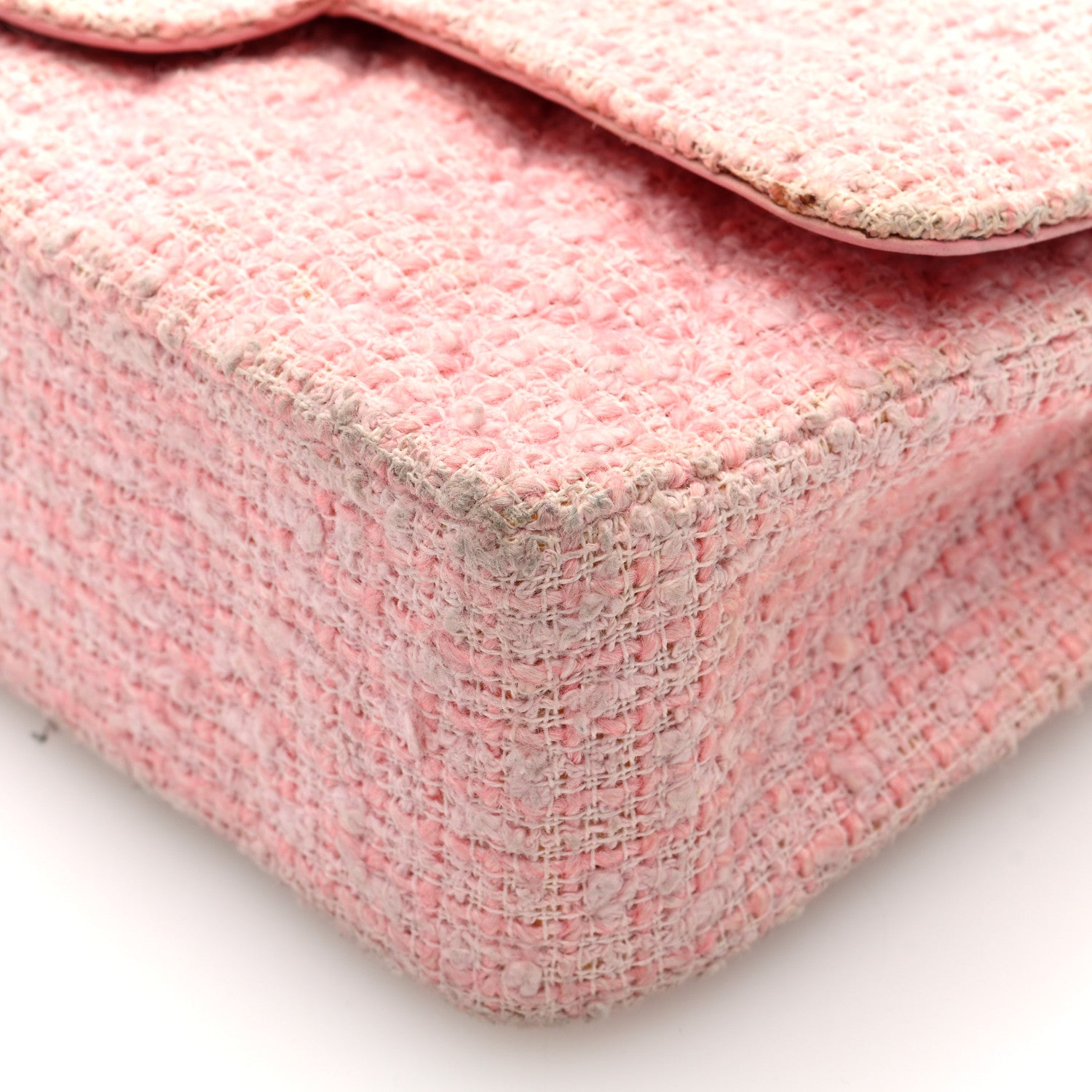 Chanel Tweed Medium Double Flap Pink 10 of 12
