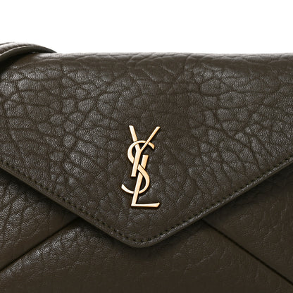 Saint Laurent Grained Lambskin Small Cassandre Chain Pouch Light Musk 8 of 10
