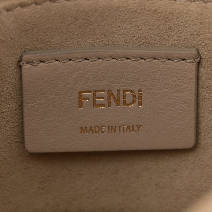 Fendi Vitello Liberty Bi-Color FF 1974 Embossed Small Kan I Shoulder Bag Camelia Aranciata 7 of 13