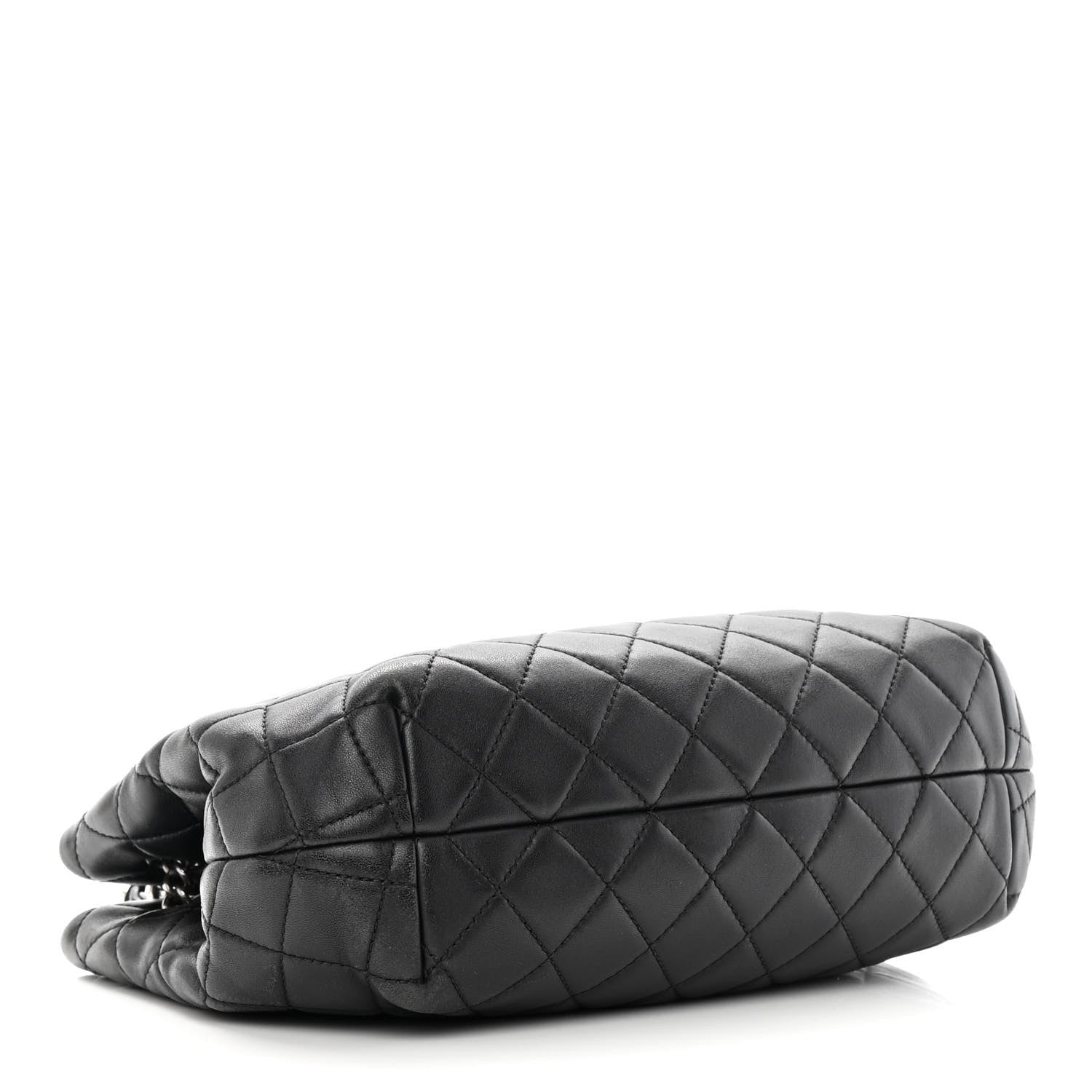 Chanel Lambskin Quilted Accordion Tote Black 4 of 16