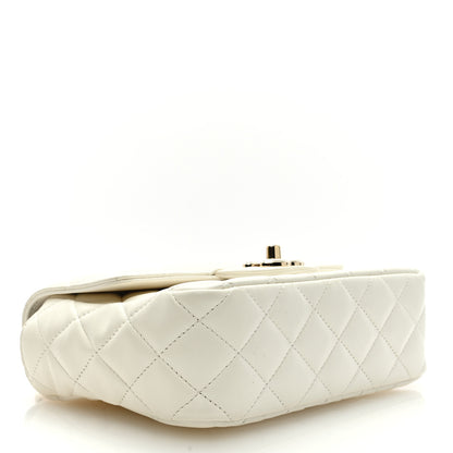 Chanel Lambskin Resin Quilted Mini Heart Rectangular Flap White 5 of 9