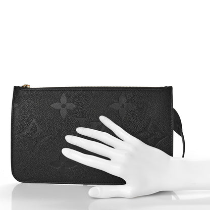 Louis Vuitton Empreinte Monogram Giant Neverfull MM Pochette Black 2 of 7