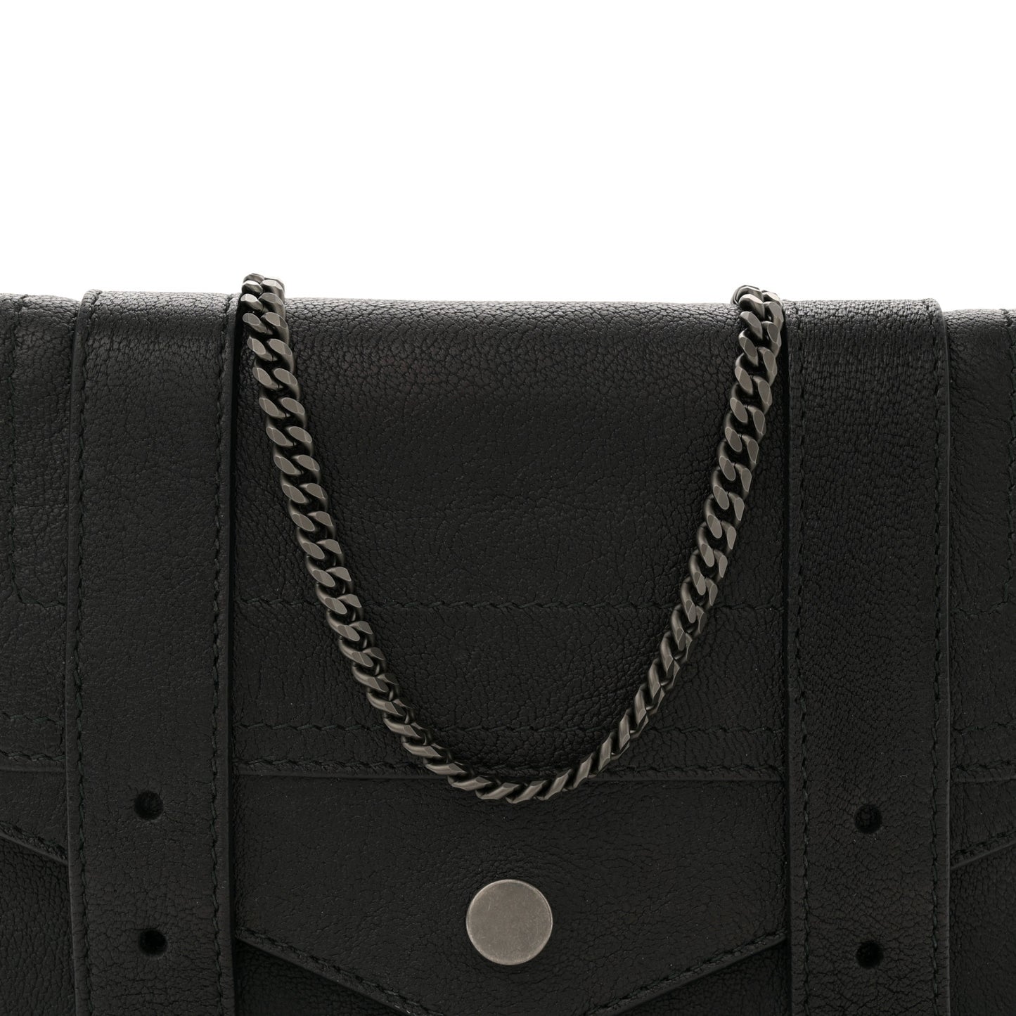 Lambskin Large PS1 Chain Wallet Black