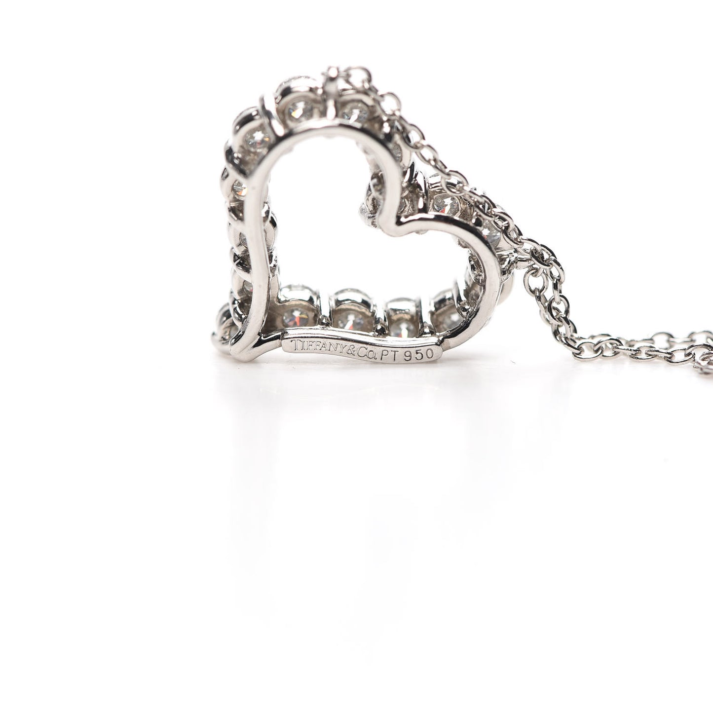 Platinum Diamond .72ct Heart Pendant Necklace