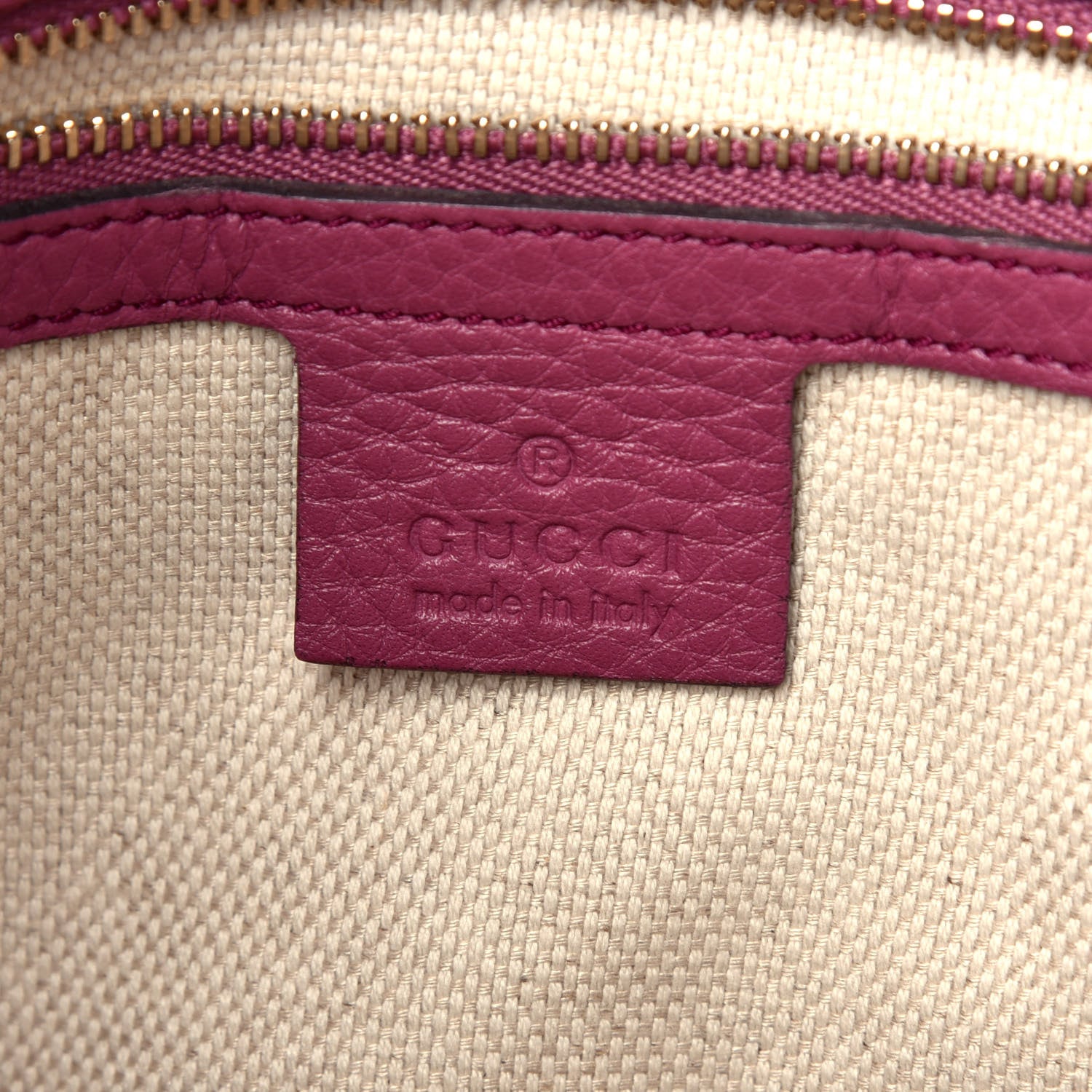 Gucci Pebbled Calfskin Small Soho Top Handle Bag Peonia Flower 7 of 10