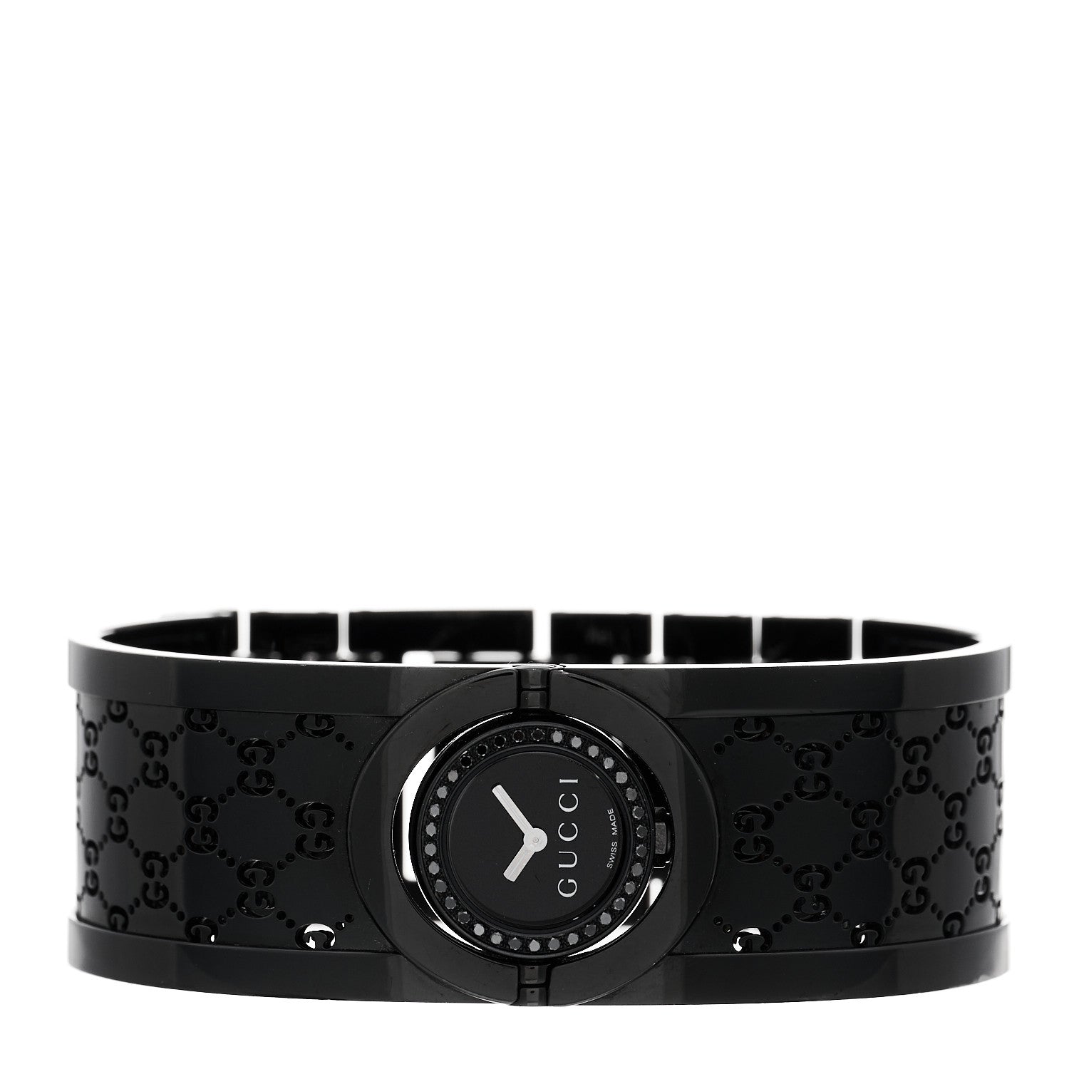 Gucci PVD Stainless Steel Black Diamond 23mm Twirl Quartz Watch Black 2 of 4
