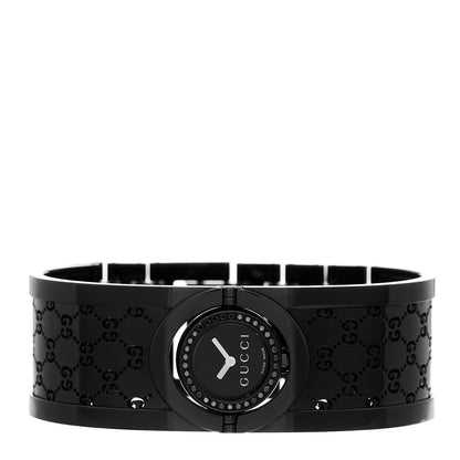 Gucci PVD Stainless Steel Black Diamond 23mm Twirl Quartz Watch Black 2 of 4